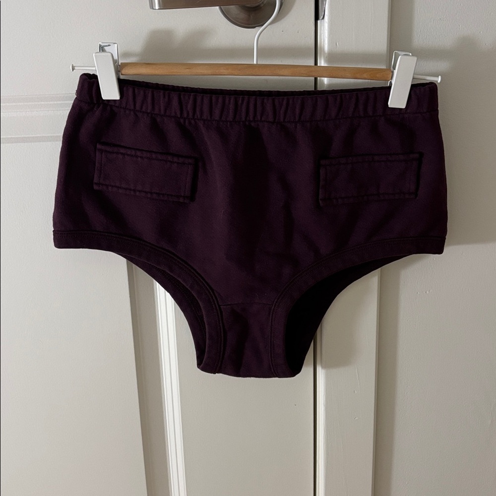 Rachel Comey Deep Purple fleece terry emmett undies micro shorts